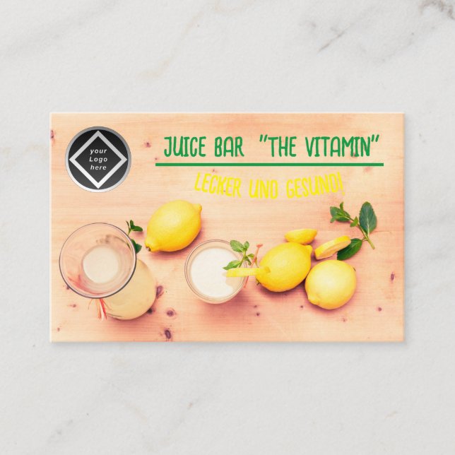 Colorful juice business card (Front)