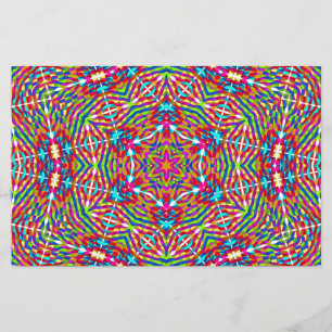 Colorful jumble Mandala Stationery