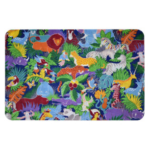Colorful Jungle Animals Magnet