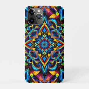 Colorful Kaleidoscope Mandala Design Mug, pillow iPhone 11 Pro Case