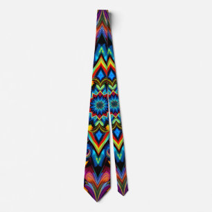 Colorful Kaleidoscope Mandala Design Mug, pillow Tie