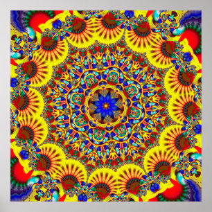 Colorful Kaleidoscope Pattern Poster