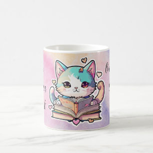 Colorful Kawaii cute Cat Pattern for Cat Lovers Co Coffee Mug