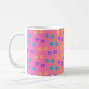 Colorful Kawaii cute Cat Pattern for Cat Lovers Co Coffee Mug