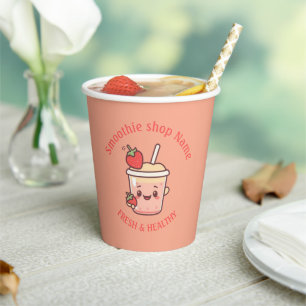 Colorful Kawaii Sweet yogurt Smoothies fruit Juice Paper Cups