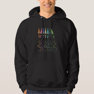Colorful Kayak Lake Life Boating Boat  Kayaker Hoodie