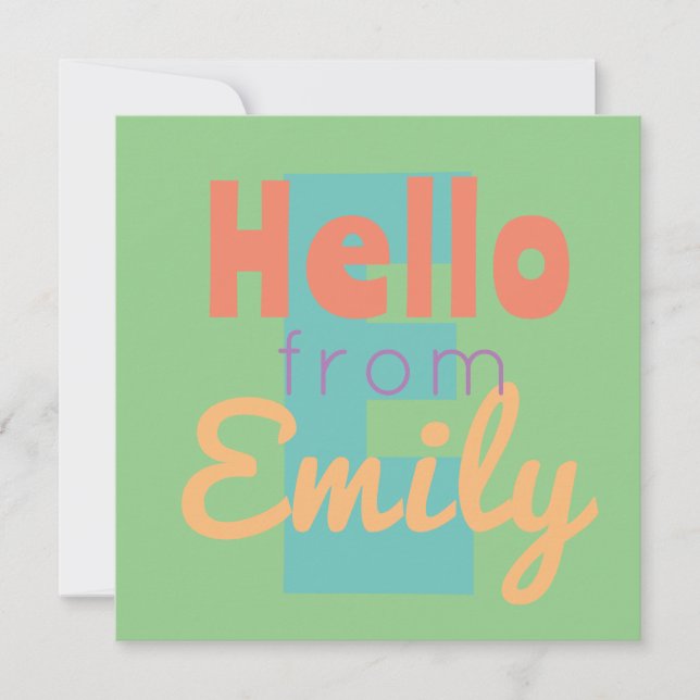 Colorful Kids Birthday Invitation Card – Pastel  (Front)