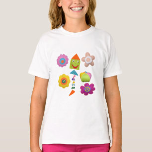 Colorful Kids Floral Tee Fun Spring Outfit & Gift