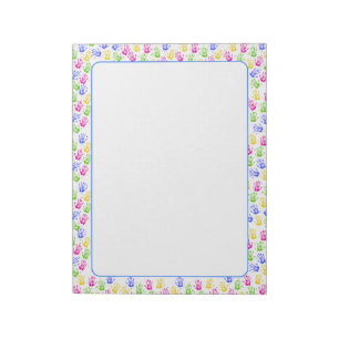 Colorful Kids Hand Print Notepad