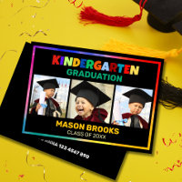COLORFUL KINDERGARTEN GRADUATE PHOTO COLLAGE