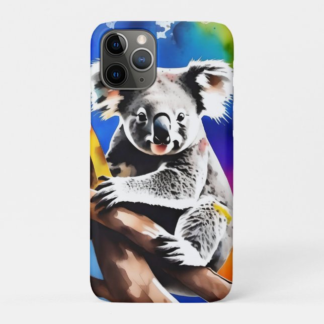 Colorful Koala Bear Watercolour Splash, Case-Mate iPhone Case (Back)