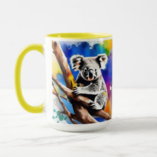 Colorful Koala Bear Watercolour Splash, Mug