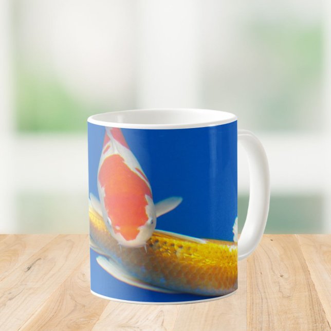 Colorful Koi in Blue Pool Coffee Mug (In Situ)
