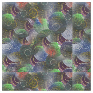 Colorful Lawn Bowls Decoupage, Fabric