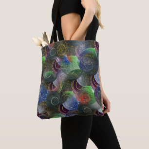 Colorful Lawn Bowls Decoupage, Tote Bag