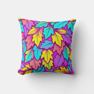 Colorful Leaf Cushion Cover - Vibrant Home Decor