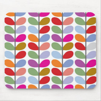 Colorful Leaf Pattern Mouse Pad