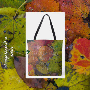 Colorful leaves after rain poster tote bag
