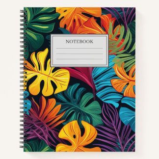 Colorful leaves notebook