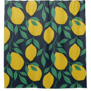 Colorful Lemons: Hand Drawn Vibrance. Shower Curtain