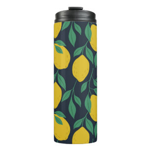 Colorful Lemons: Hand Drawn Vibrance. Thermal Tumbler
