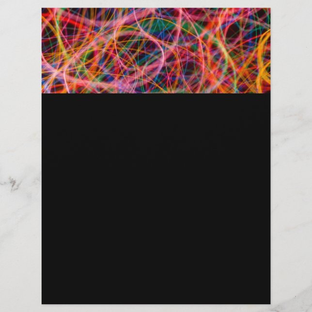 COLORFUL LIGHT LOOPS BLACK BACKGROUND DIGITAL FLYER (Front)
