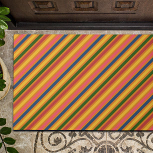 Colorful Line Pattern Doormat
