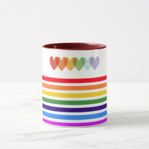 “Colorful Lines Pattern Mug – Modern Aesthetic Rai