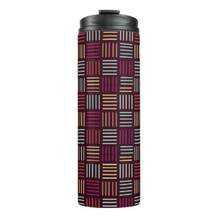 Colorful Lines Squared Thermal Tumbler