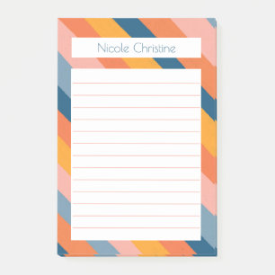 Colorful Lines Stripes Pattern CUSTOMIZED Notepad