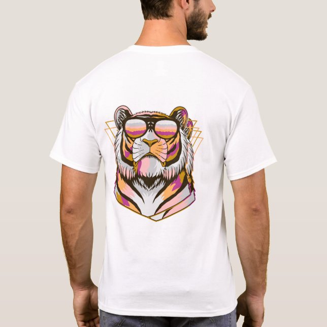 Colorful Lion Head – Bold Artistic Animal Design T-Shirt (Back)