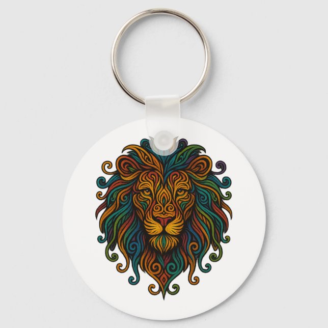 Colorful Lion Key Ring (Front)