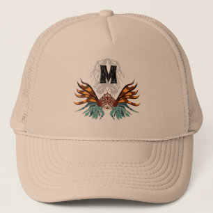 Colorful Lionfish Monogram Trucker Hat