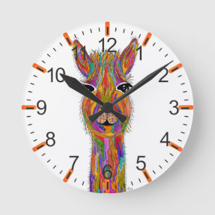 Colorful Llama Clock