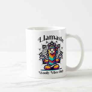 Colorful Llama Meditating For Yoga Lovers Coffee Mug