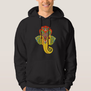 Colorful Lord Ganesha Elephant Beautiful Indian St Hoodie