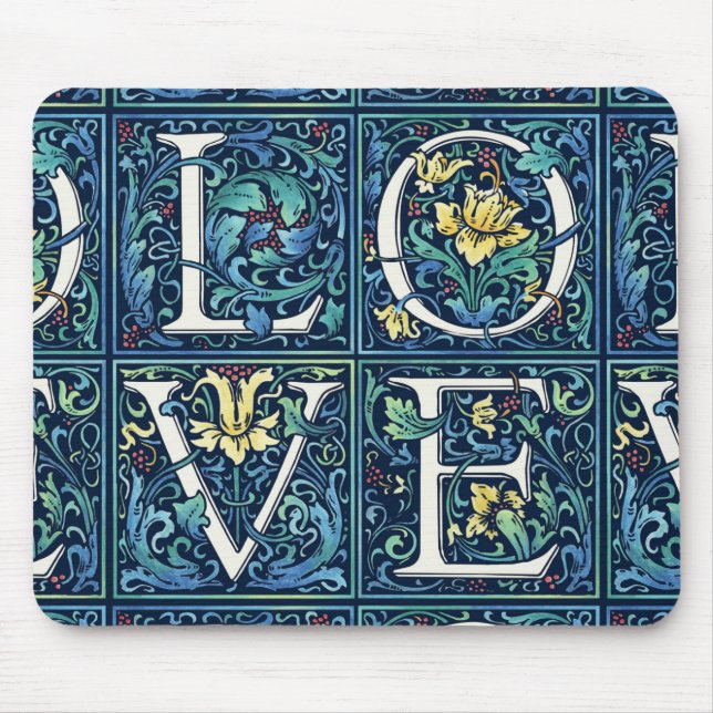 Colorful LOVE Mouse Pad (Front)