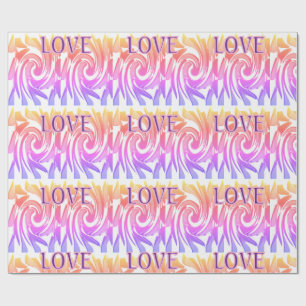 Colorful "Love" Wrapping Paper