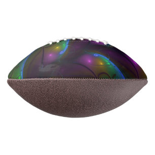 Colorful Luminous Abstract Modern Trippy Fractal Football
