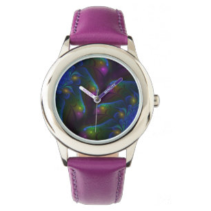 Colorful Luminous Abstract Modern Trippy Fractal Watch