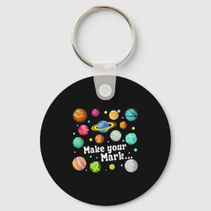 Colorful Make Your Mark Happy Dot Day Teacher Kids Key Ring