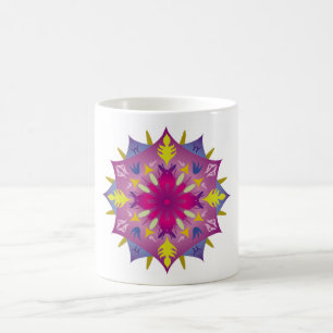 Colorful Mandala Energy Wheel Flower Harmony Coffee Mug