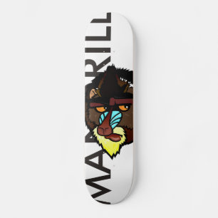 COLORFUL MANDRILL GRAPHIC ILLUSTRATION SKATEBOARD