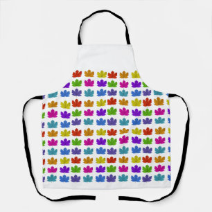 Colorful maple leaves apron