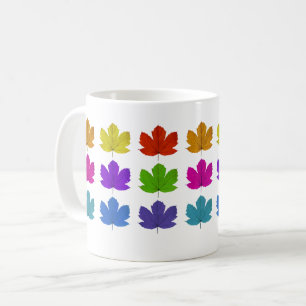 Colorful maple leaves coffee mug