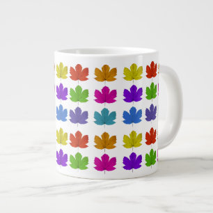 Colorful maple leaves large coffee mug