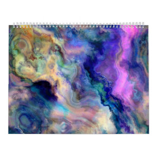 Colorful marble calendar
