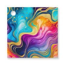 Colorful Marble Ink Art Gift Tags