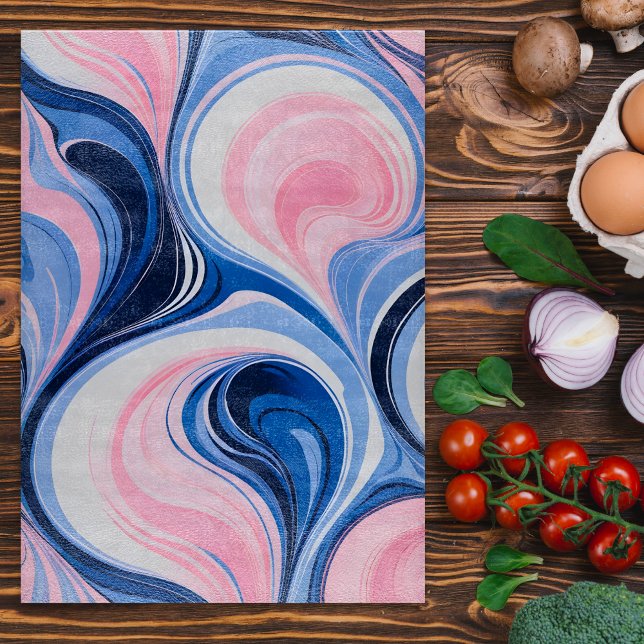 Colorful Marbled Paper Art Chopping Board (Creator Uploaded)
