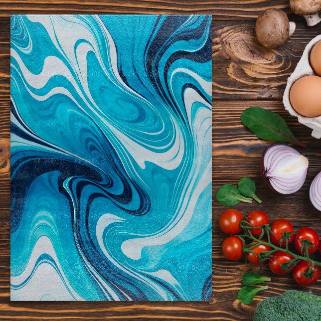 Colorful Marbled Paper Art Chopping Board (Creator Uploaded)